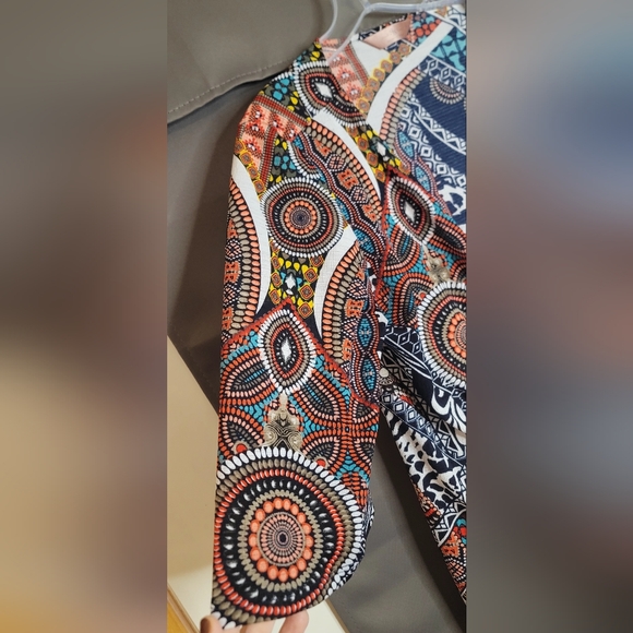 SJS Bohemian Style Colorful Cardigan With Tassels Sz L - Picture 2 of 13